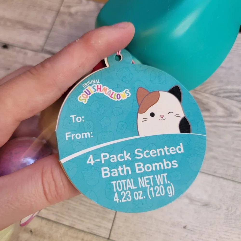 Squishmallow 4 pack bath bomb gift set NIB
